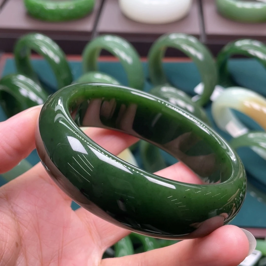 和田玉（碧玉）未镶嵌手镯6263
