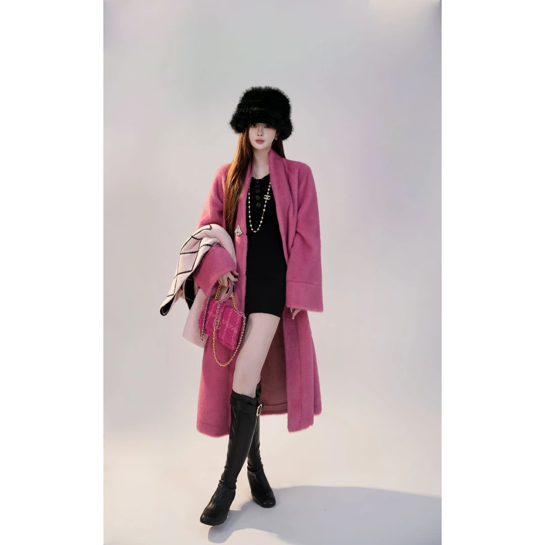 冰冰铭顺 派对女主 大衣预BBQ5DY6276气质时尚宽松毛呢设计师