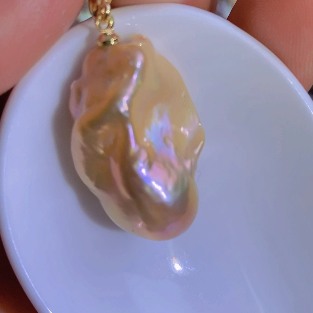 银S925镶嵌天然淡水珍珠淡水珍珠