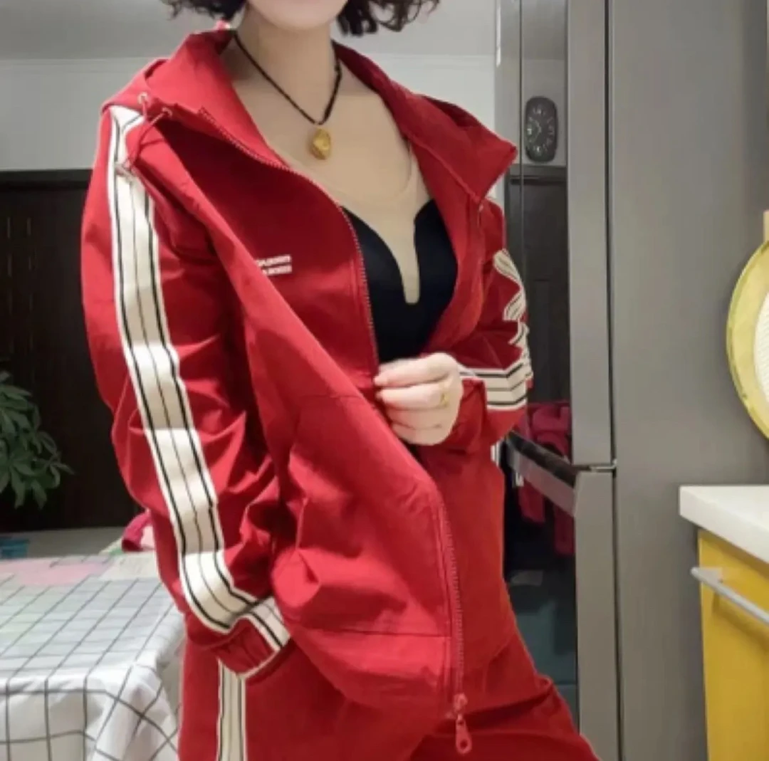 韩式显瘦时尚休闲运动套装女韩版洋气速干防晒两件套运动服长袖