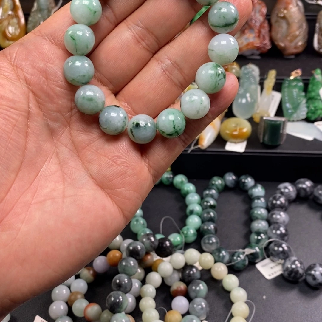 翡翠未镶嵌手串卡12