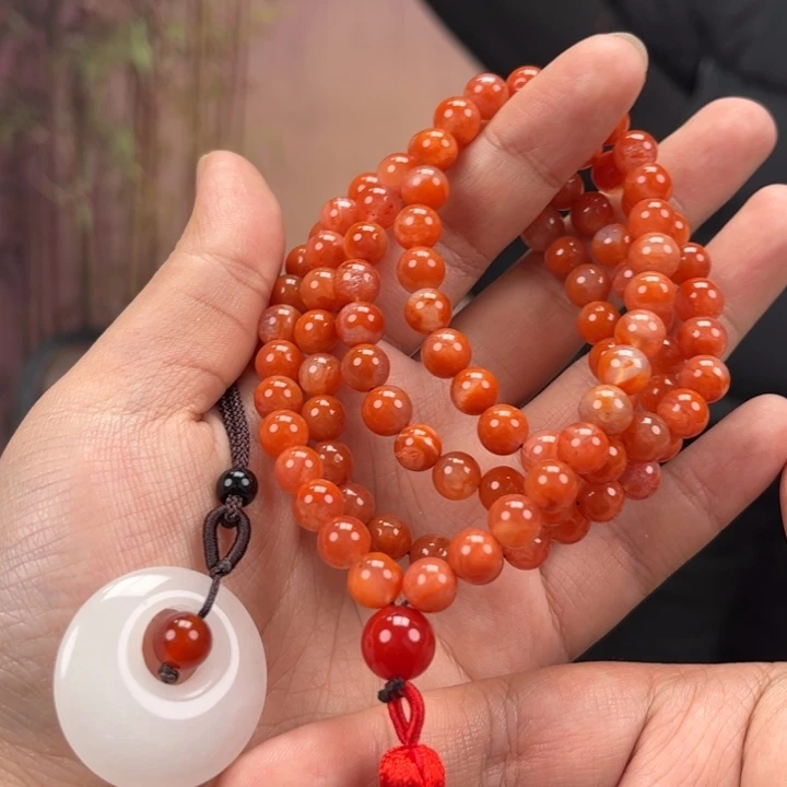 幻***子南红玛瑙未镶嵌手链