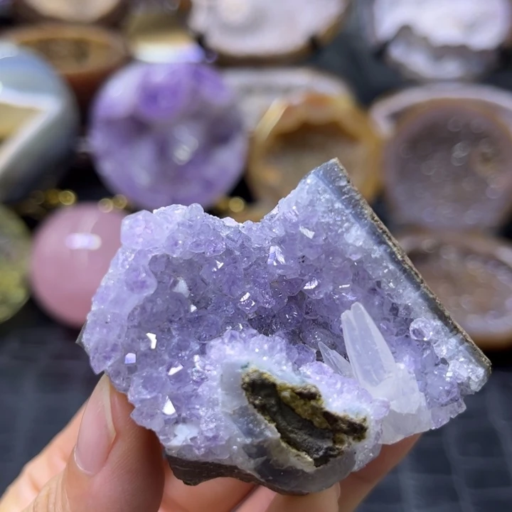 未镶嵌发饰水晶奇石紫晶