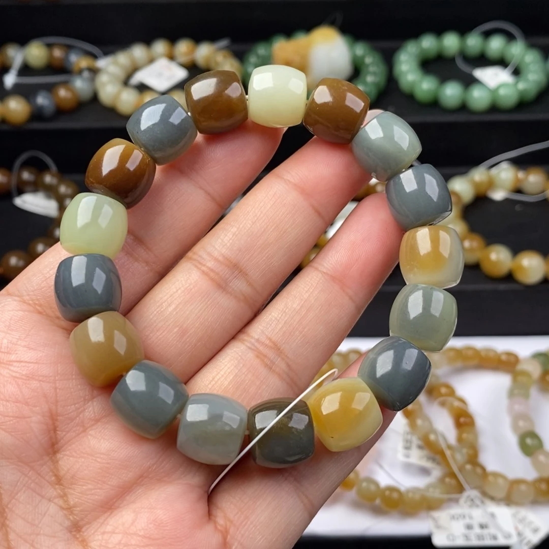 和田玉手串未镶嵌卡12