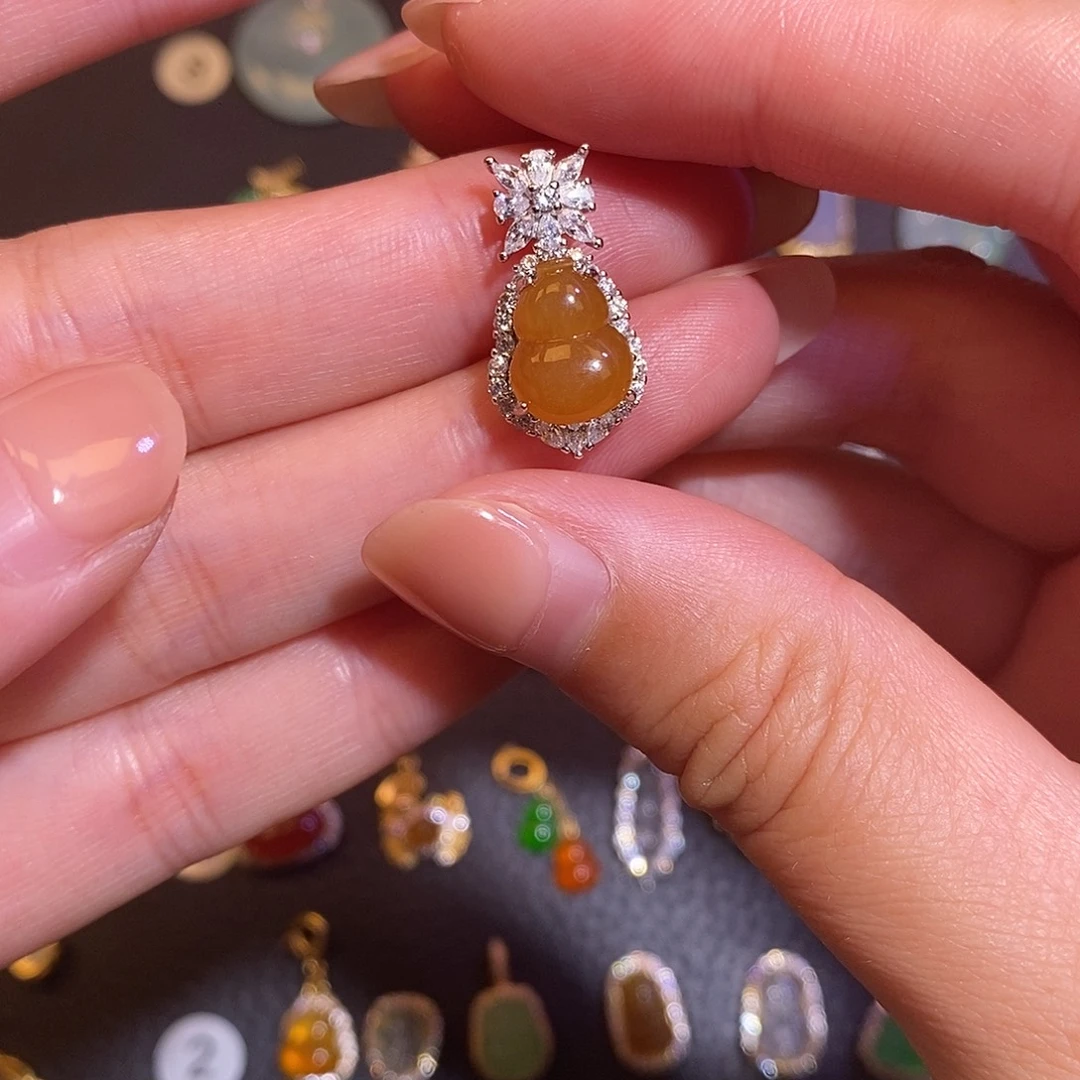 翡翠银S925镶嵌项链