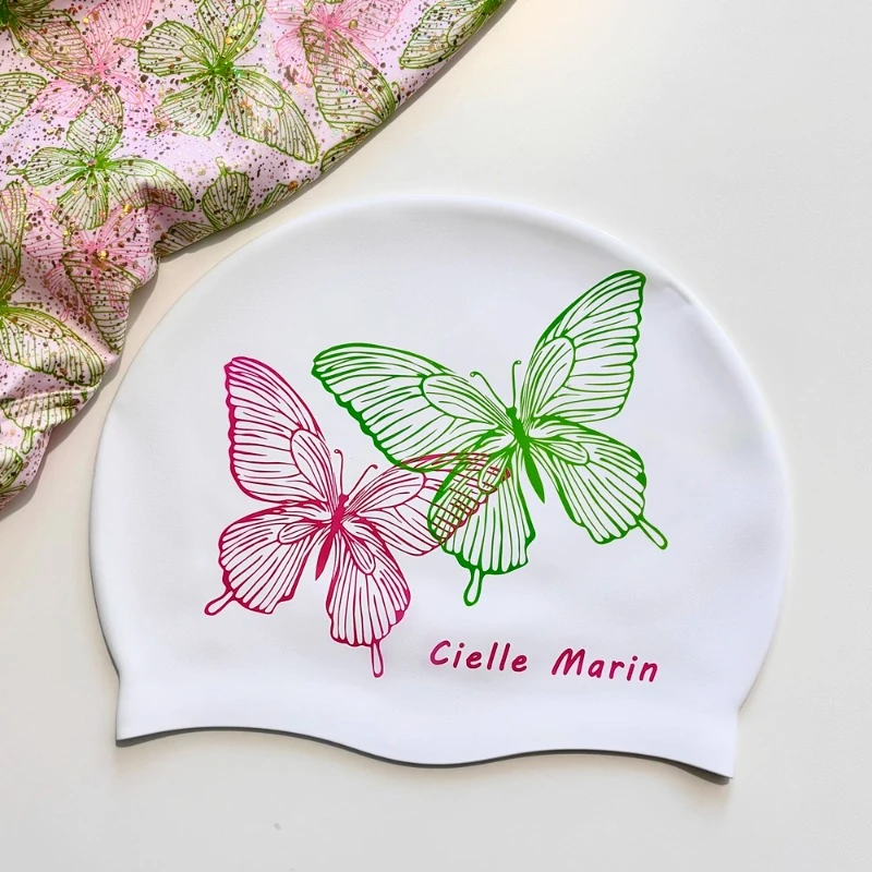 ciellemarin硅胶防水男女成人儿童游泳帽大号护耳泳帽加大版泳帽