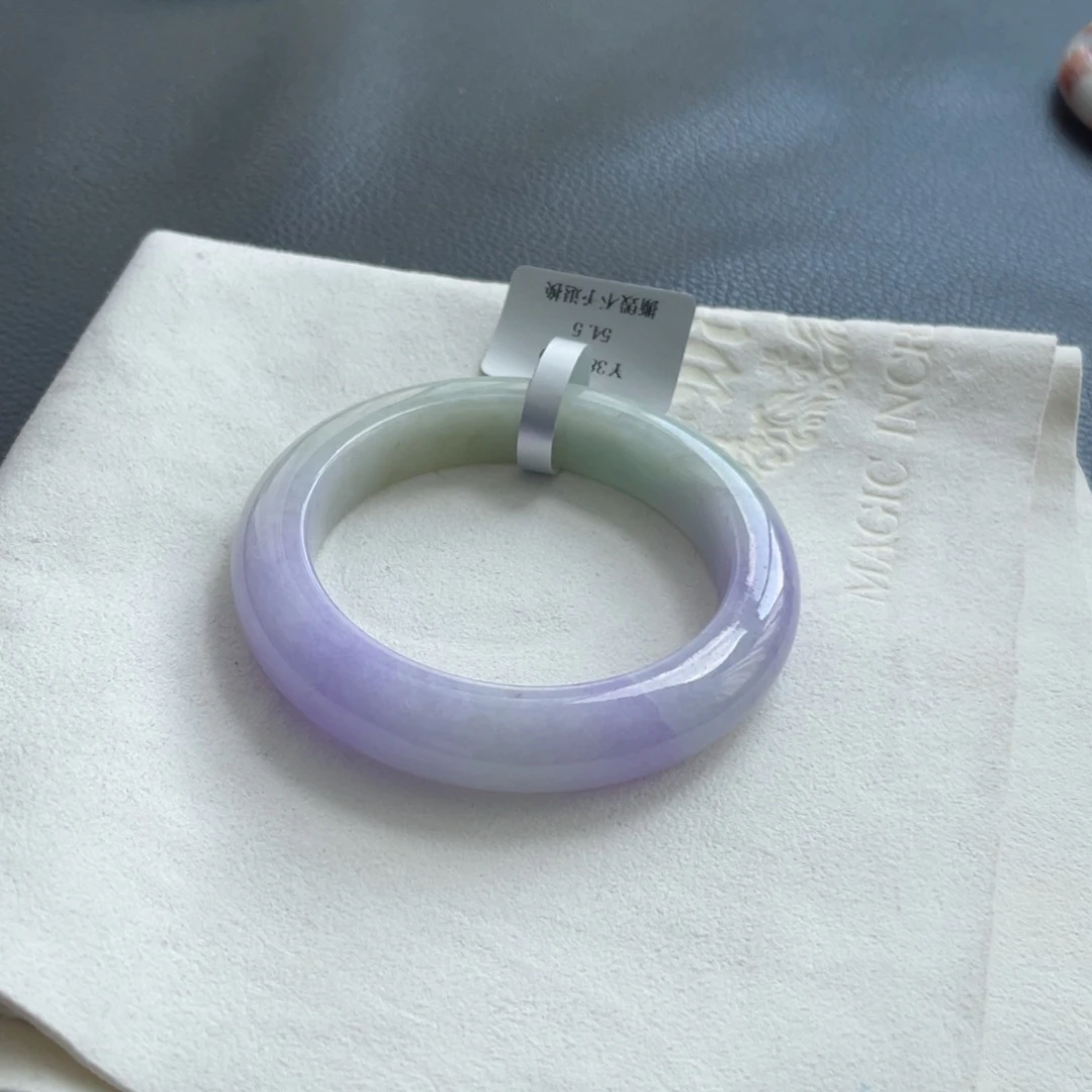 翡翠未镶嵌手镯棉根54.5