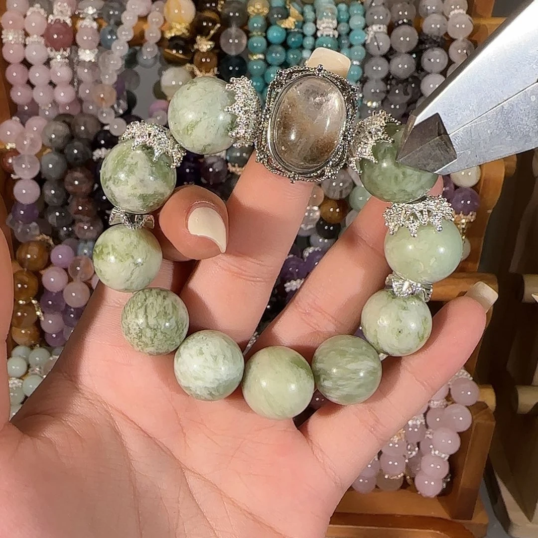 烟晶手链未镶嵌哈哈