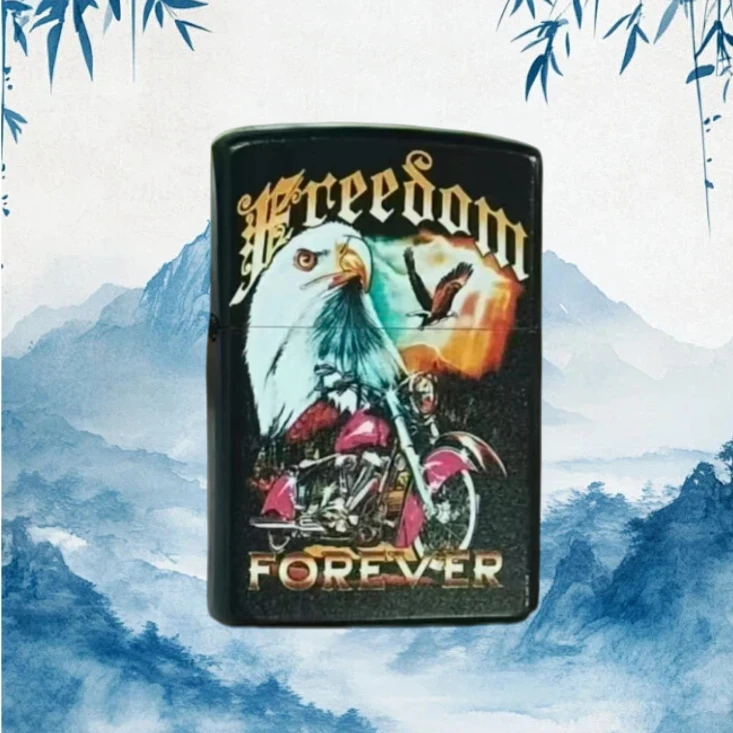 彩绘老鹰煤油打火机节日礼物送男友 无油