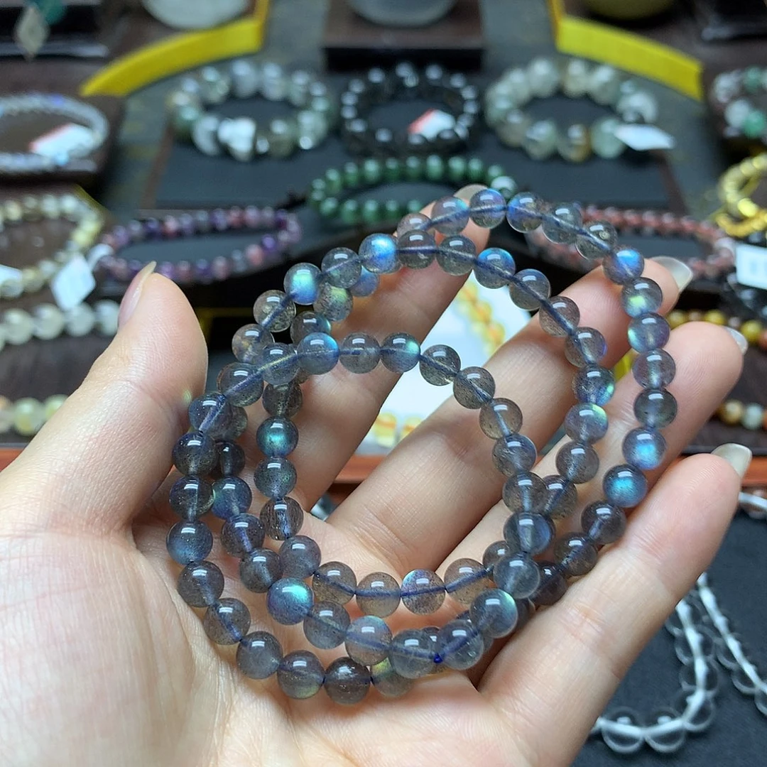 拉长石手链未镶嵌手链