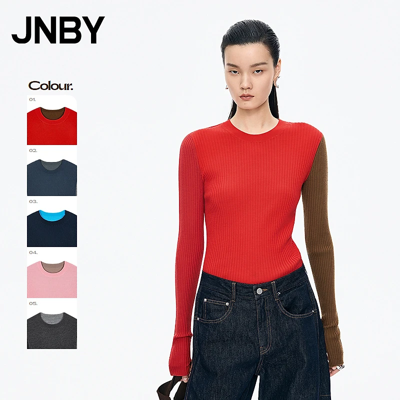【商场同款】JNBY/江南布衣25冬新品毛针织衫修身套头5P0311250