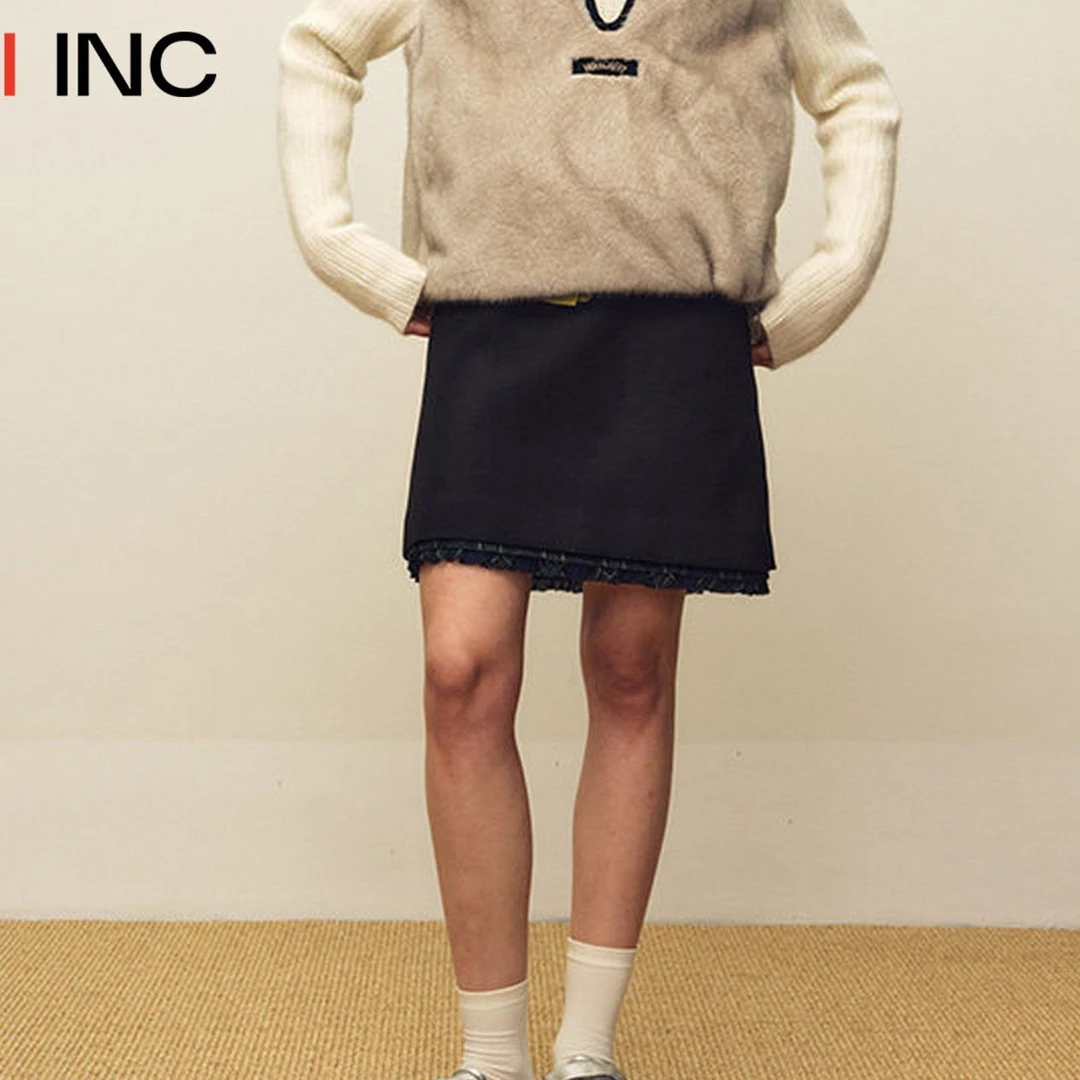 MARCHEN 新生会半裙女25AW冬季假日系列新款纯色百搭半身裙IINC