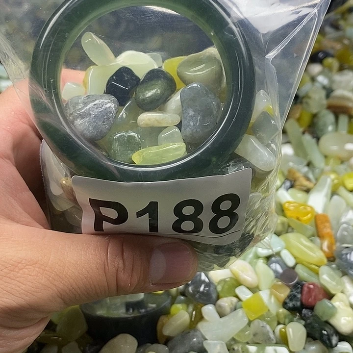 岫玉未镶嵌鱼缸石