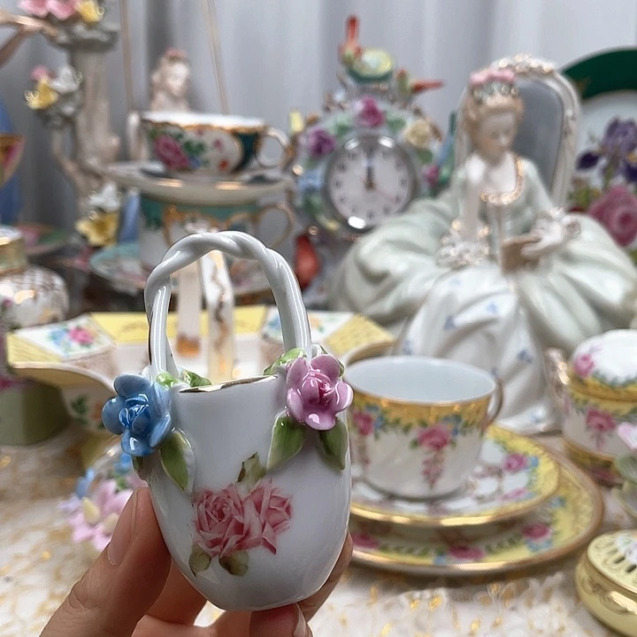 杯碟陶瓷摆件陶瓷