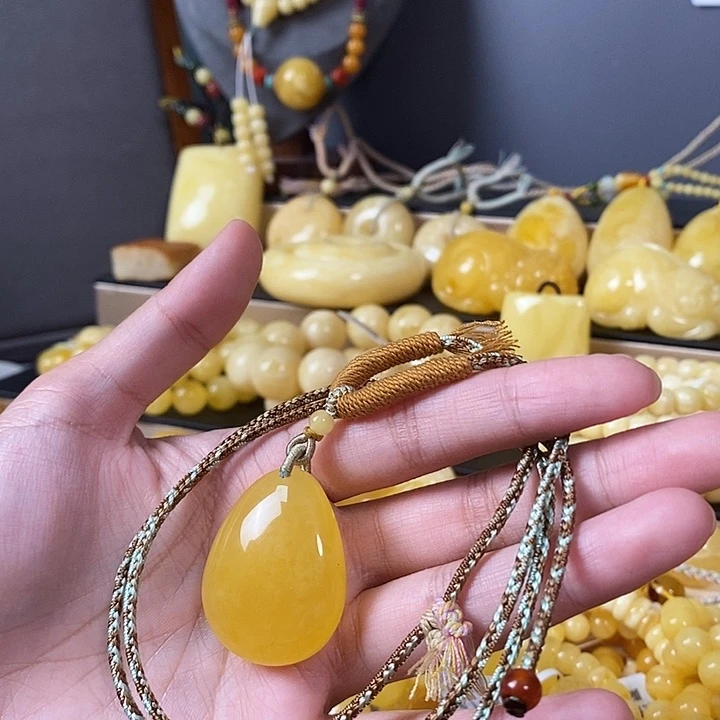 琥珀未镶嵌裸石水滴