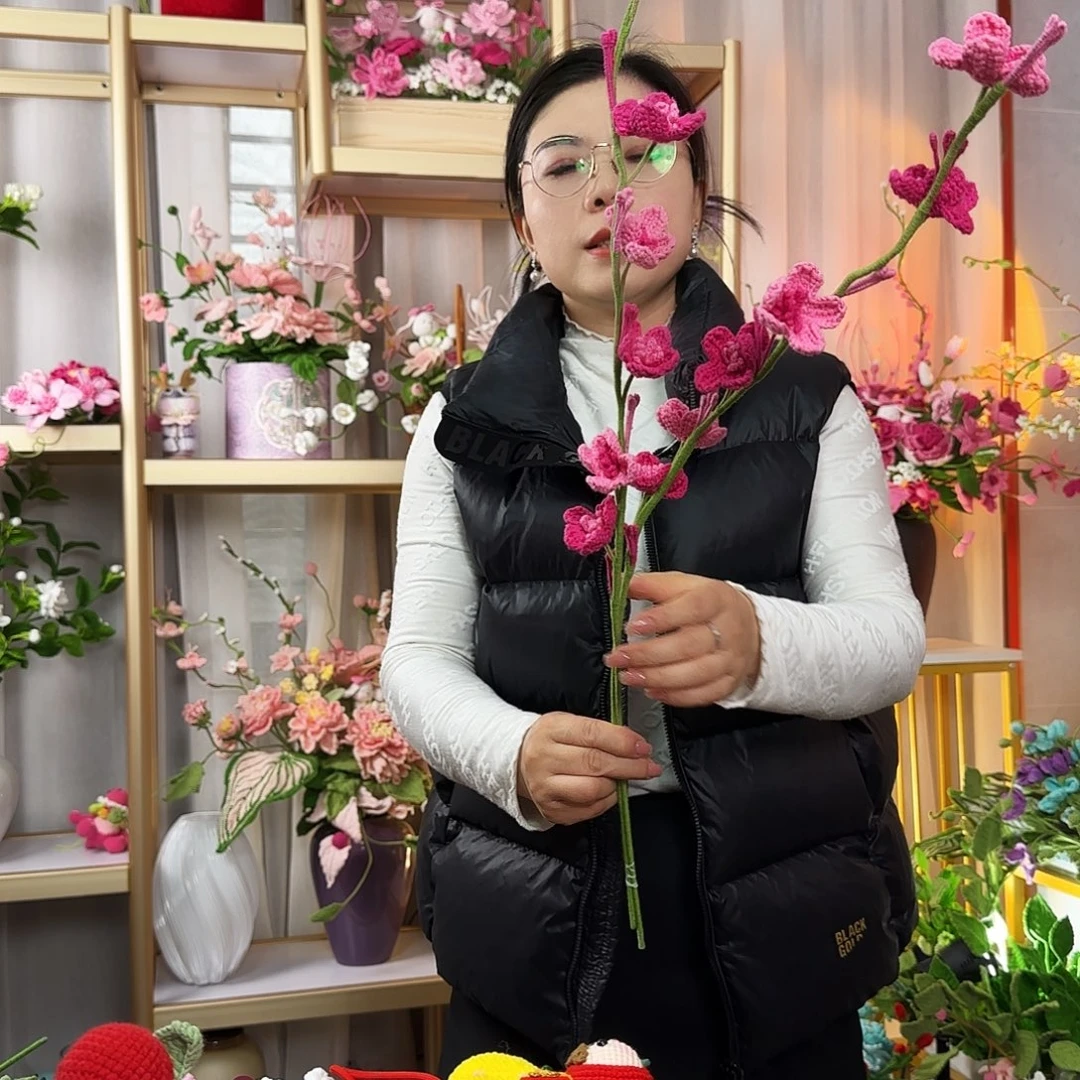 纯手工钩织钩织花束