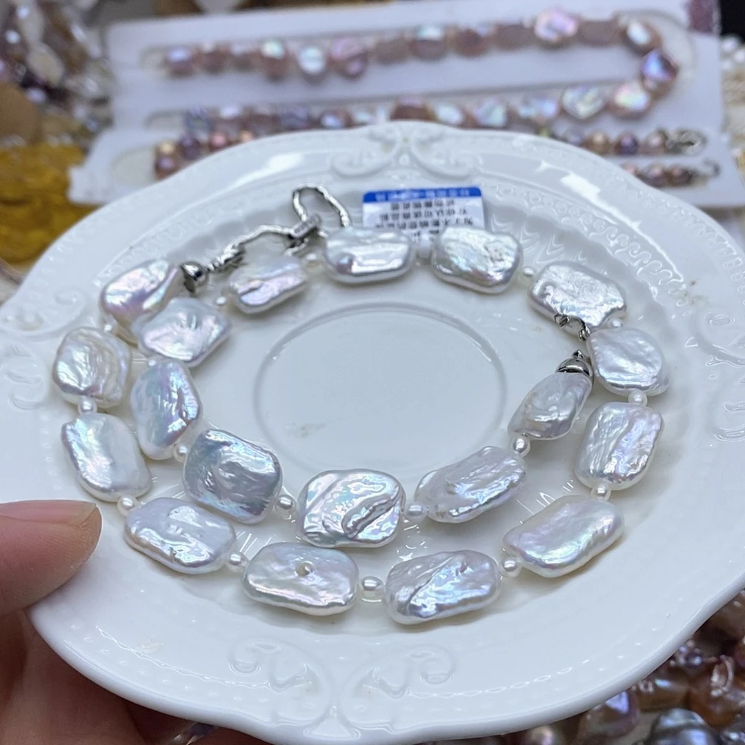 颈饰合金淡水珍珠