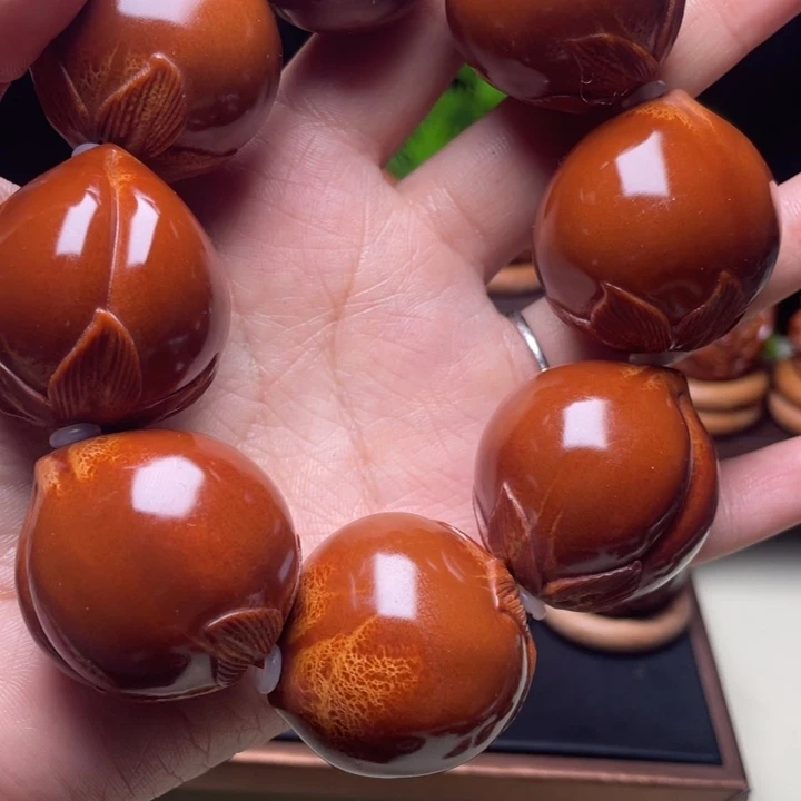 吊坠橄榄核茗*馆寿桃手持3.3