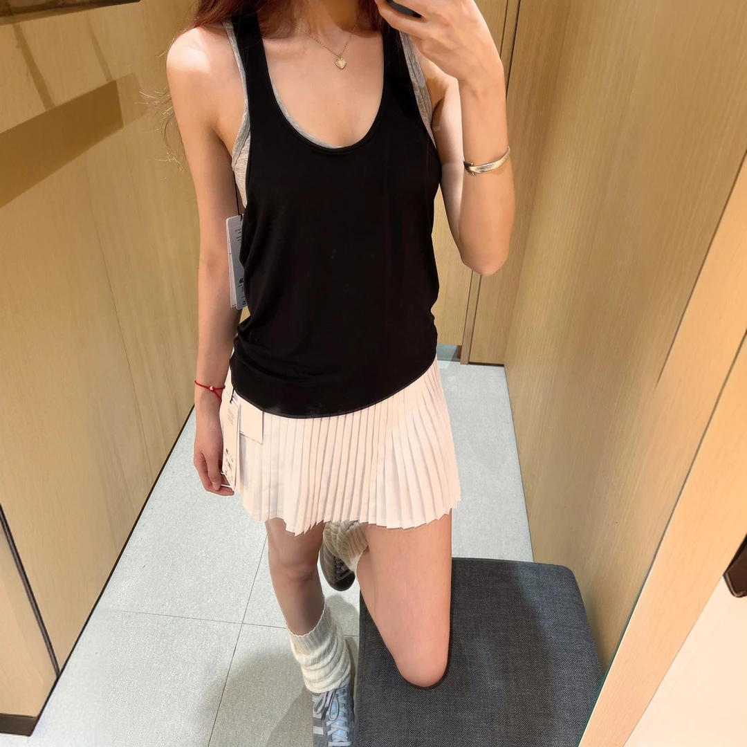 Alo休闲运动背心吊带夏季轻薄宽松显瘦跑步健身外穿上衣中长款