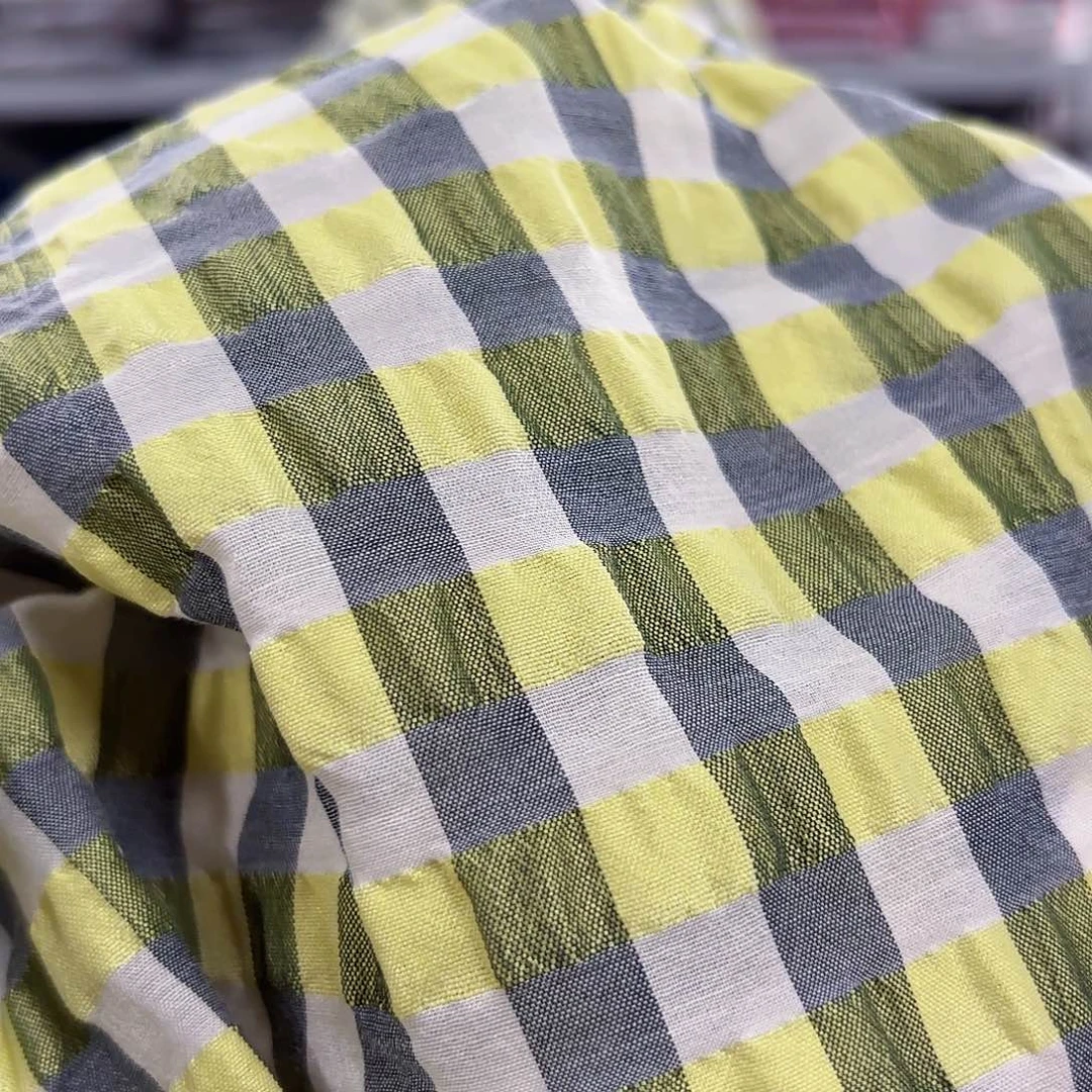 棉北高新款格子（聚酯82%棉18%）黄色半米