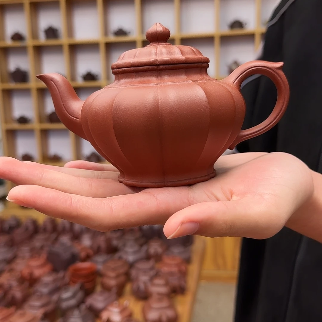 紫砂茶壶筋纹笑樱360cc