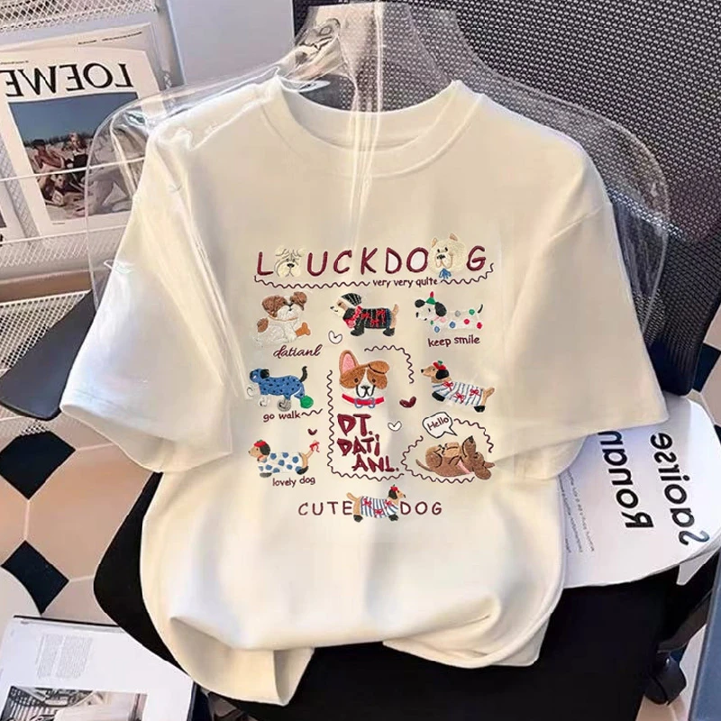 【6-2】2025纯棉男女同款纯棉T恤短袖t恤男女夏季ins潮牌潮