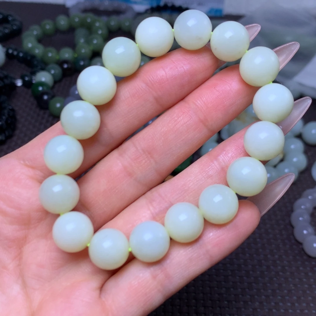 和田玉未镶嵌手串卡12