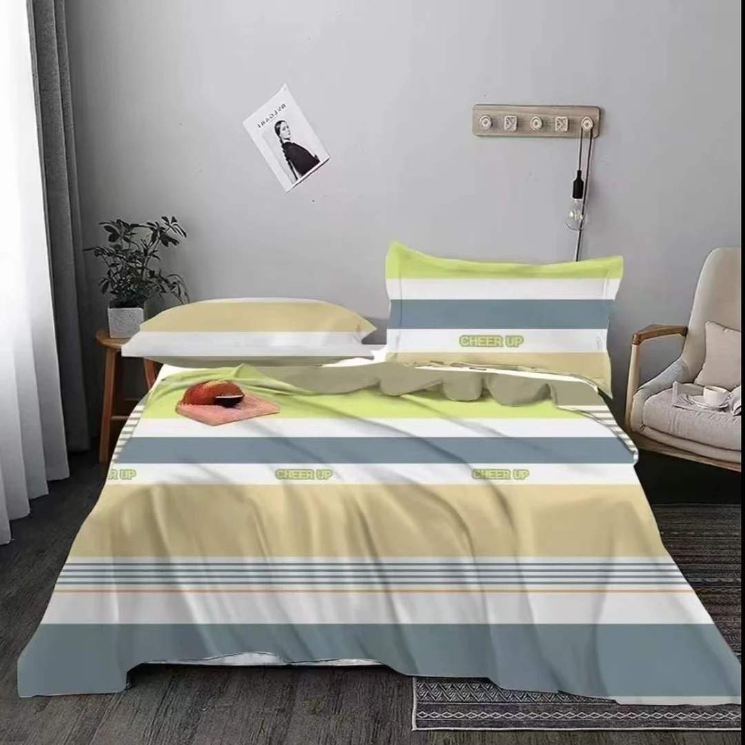 条纹格调 加厚加密棉麻大帆布老粗布 贴身柔软吸汗透气枕套床单