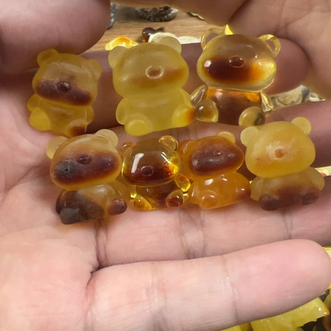 琥珀珠宝奇石未镶嵌芋**圆琥珀蜜蜡个性定制