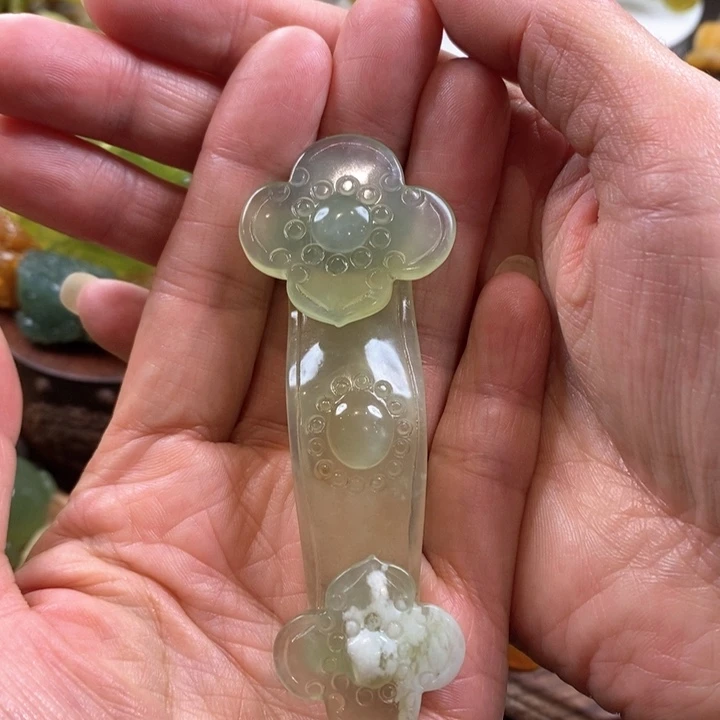 蛇纹石玉未镶嵌手把
