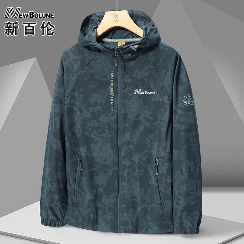 新百伦夏季冰丝情侣男户外防晒皮肤衣服女衫防紫外线薄款迷彩外套