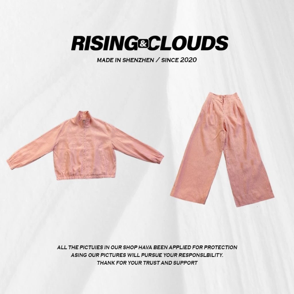 RISING&CLOUDS【小云姐】夏季显瘦百搭时尚亚麻套装050608