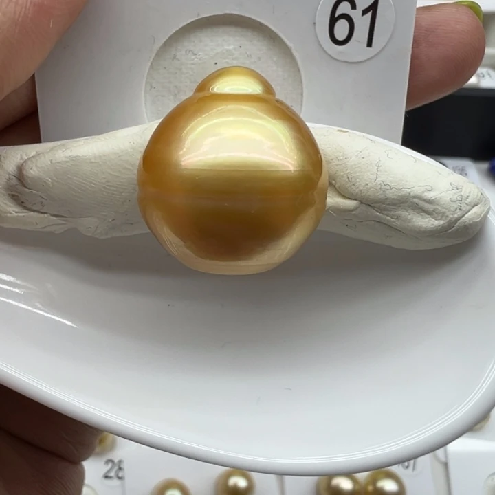 金珠裸珠19+mm超大点位未镶嵌海水珍珠