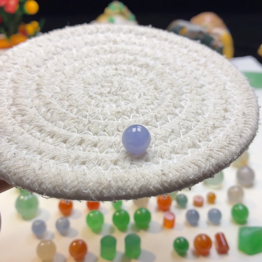 翡翠未镶嵌手链9.1满紫圆珠