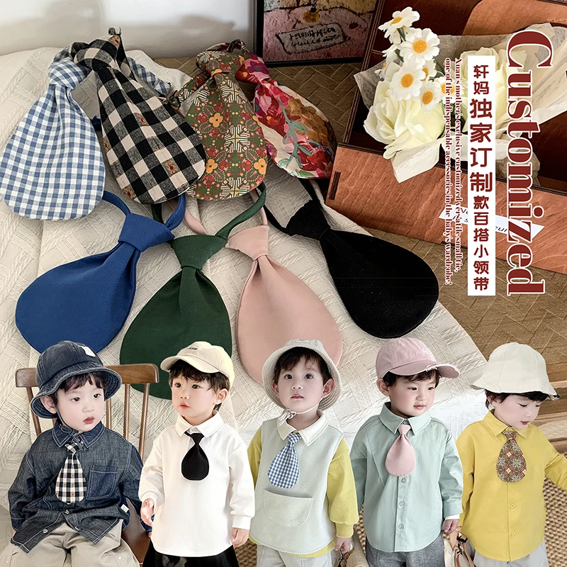 阿小轩【小众配饰】童装2025新款儿童日系穿搭配饰领带可调节小领结