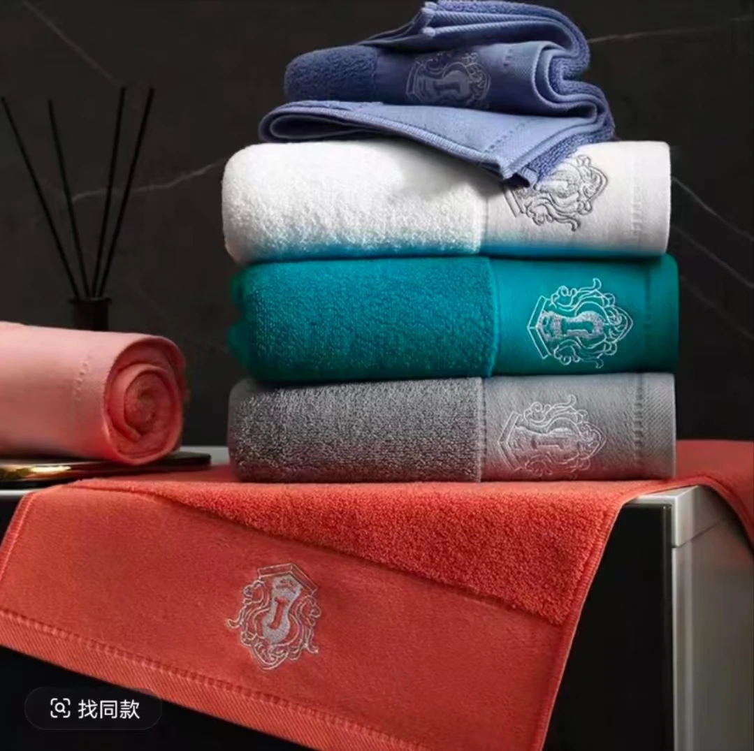 微瑕【酒店刺绣款】75*150加大加厚刺绣款抗菌纯棉浴巾