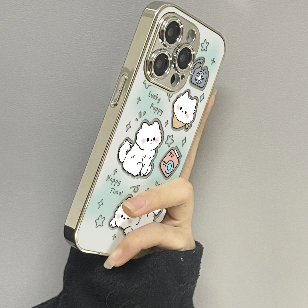 液态金属幸运小狗适用苹果16手机壳iphone15华为oppo小米vivo防摔