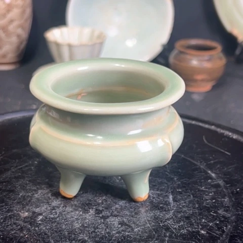 摆件悟*哥单纯釉的一个小盏