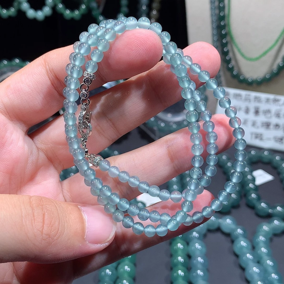 未镶嵌手串翡翠天然a货翡翠项链4.5