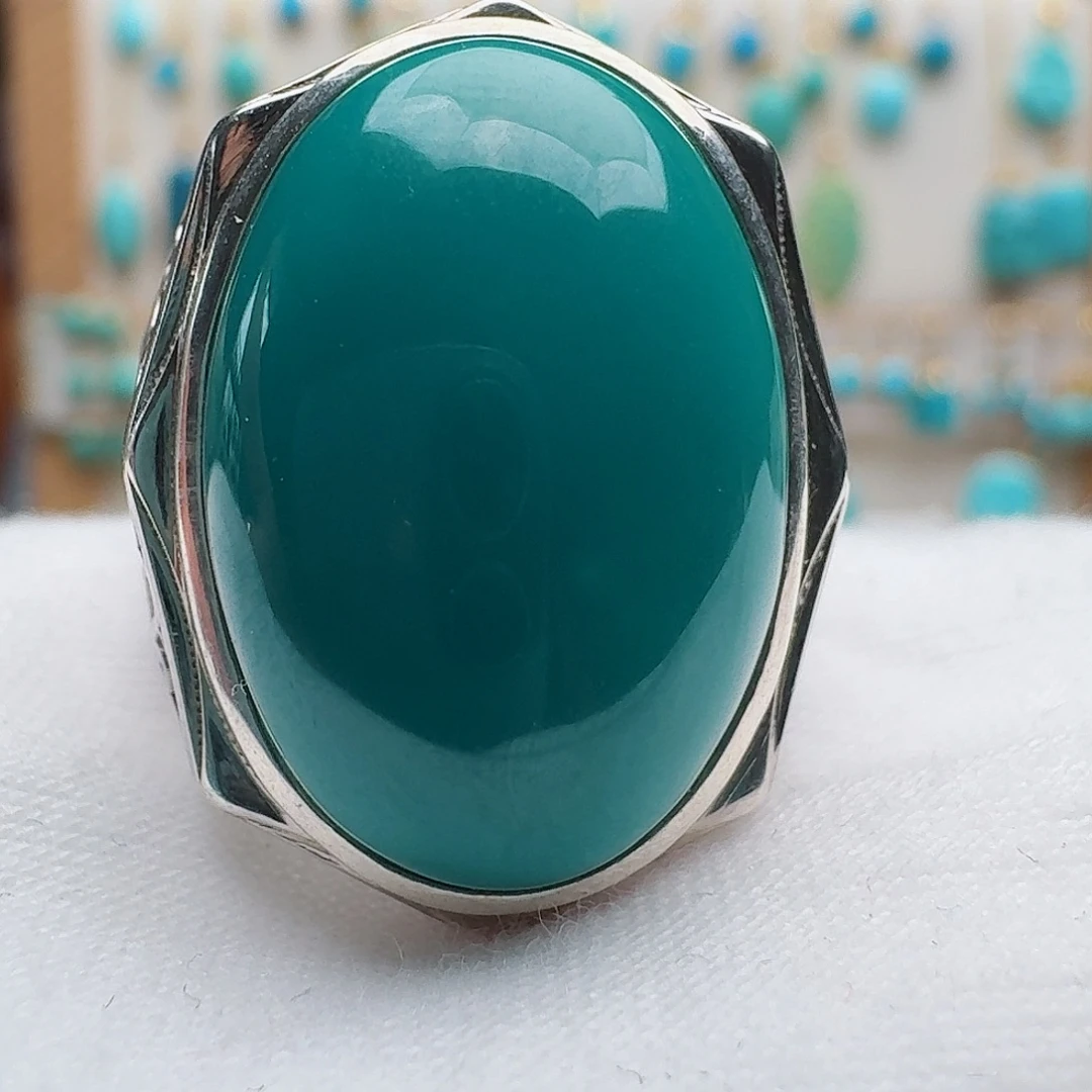 绿松石银S925镶嵌珠宝奇石