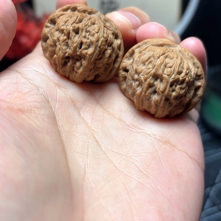 把件文玩核桃35尺全品球白