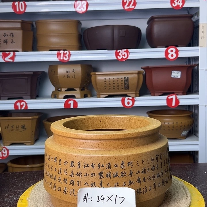 紫砂花盆你在一起