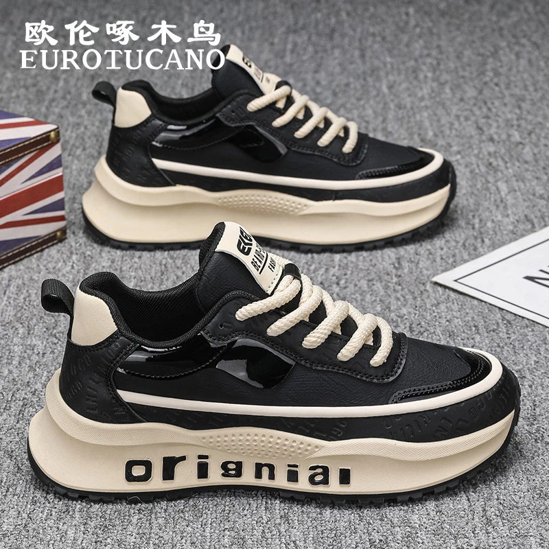 欧伦啄木鸟EUROTUCANO男鞋新款时尚厚底阿甘鞋男士百搭运动老爹鞋