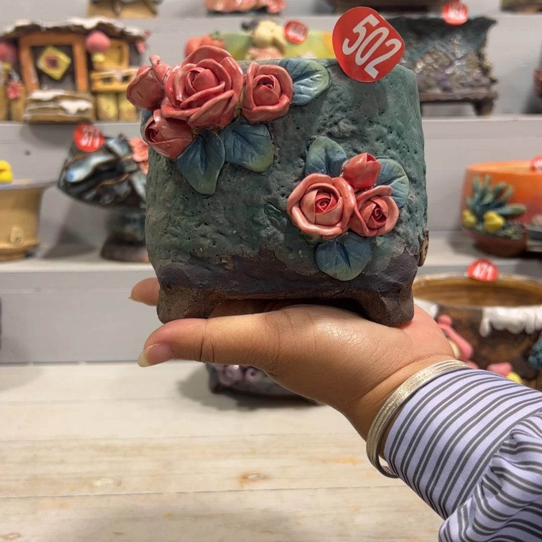 502 号陶然花器手工花盆