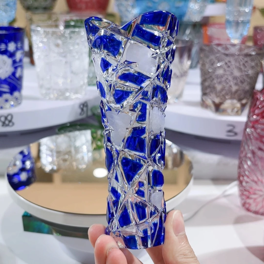 平底款水晶玻璃小花瓶