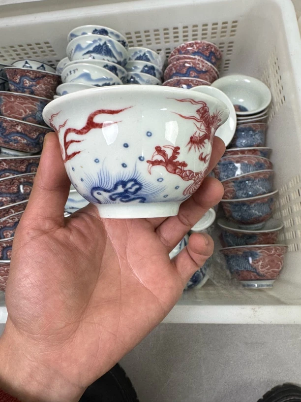 釉里红鱼化龙大压手