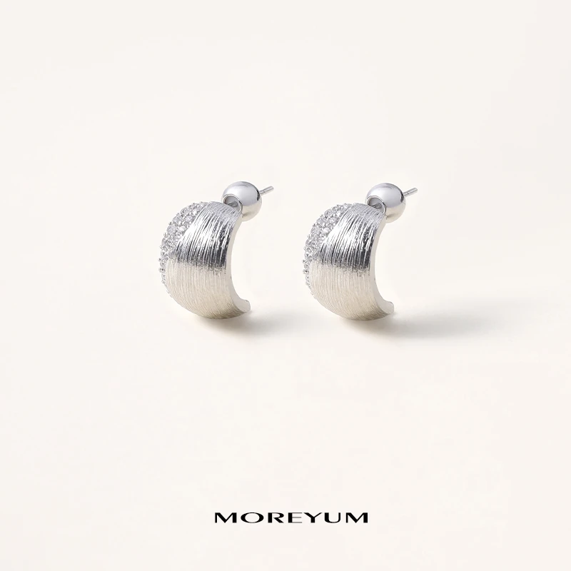 muyang/慕阳 铜合金玻璃耳饰 气质时尚百搭ins缨町耳钉