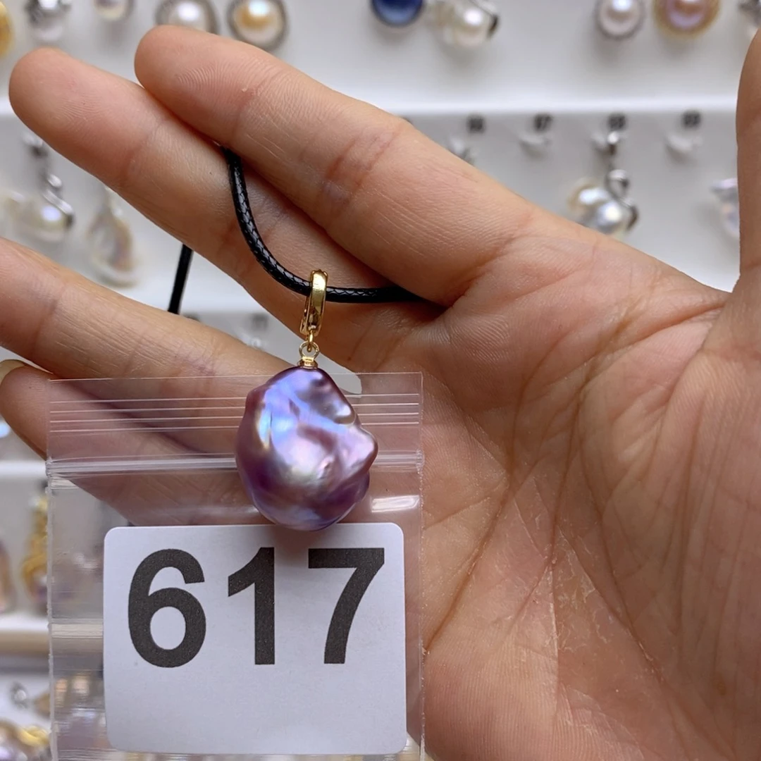 淡水珍珠颈饰银S925镶嵌617