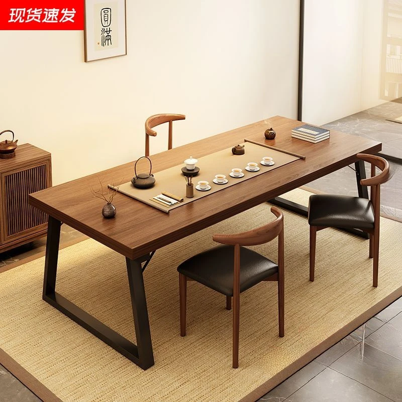 茶桌椅组合一桌五椅茶台洽谈桌现代简约阳台大板茶桌新中式泡茶桌