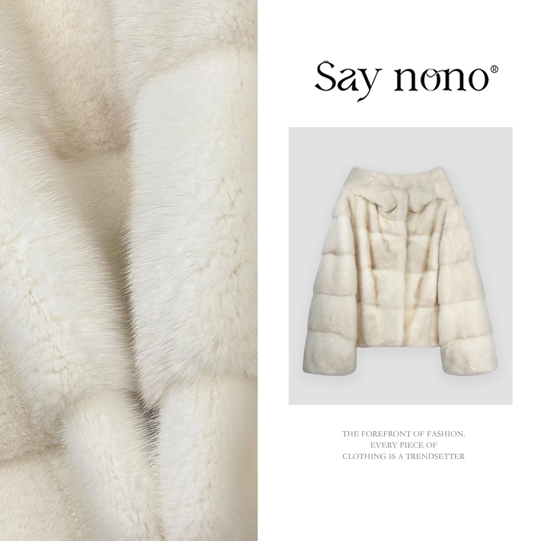懒猫nono│Saynono 时尚温柔慵懒风减龄水貂毛皮草外套 GX09121JY